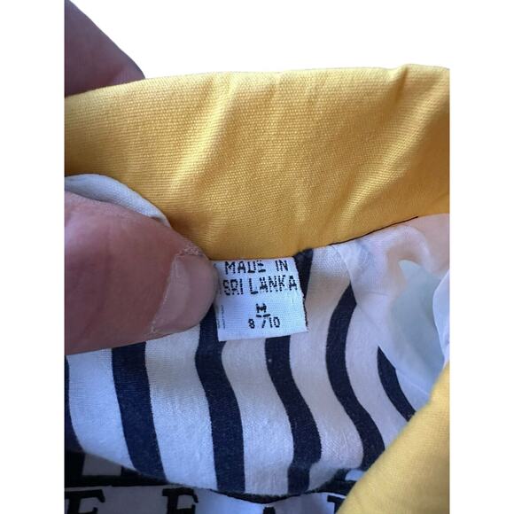 Vintage Braefair Sport Sailing Jacket Men's Medium White Yellow Nautical Windbre - Picture 6 of 8
